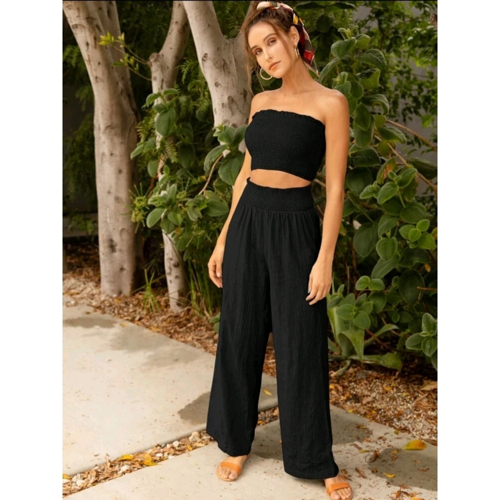 Tupe Top & Palazzo Pants Set